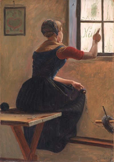 A Young Girl in Jutland Writing her Beloved