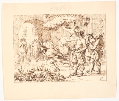 Illustration to St. St. Blicher, The Three Holy Evenings by Christen Dalsgaard