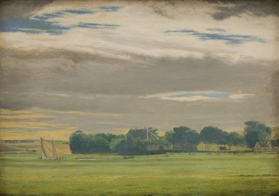 Landscape near the Town of Skive with Skivehus Manor, Jutland by Christen Dalsgaard