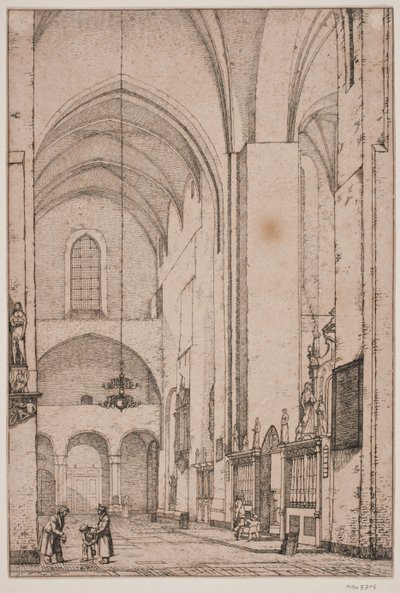 View of the Interior of the Northern Transept of Aarhus Cathedral by Christen Købke