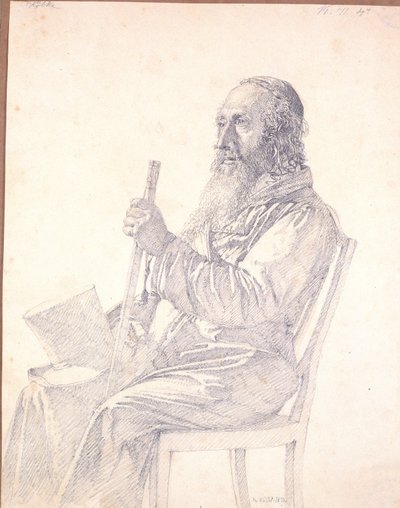 Portrait of an Old Polish Jew by Christen Købke