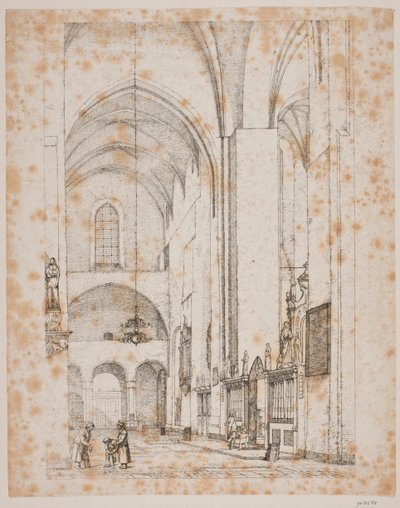 View of the Interior of the Northern Transept of Aarhus Cathedral by Christen Købke