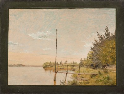 View from Dosseringen Near the Sortedam Lake Looking Towards Nørrebro. Study by Christen Købke