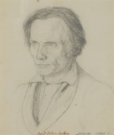 Bengt Erland Fogelberg, Sculptor, 1839 by Christen Købke