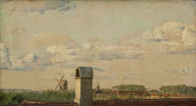 View from a Window in Toldbodvej Looking Towards the Citadel in Copenhagen (c.1833) by Christen Schjellerup Købke