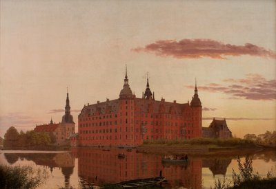 Frederiksborg Palace seen from Jægerbakken, Evening by Christen Schjellerup Kobke