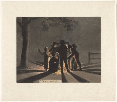 Children Clustered around a Saint Martin’s Bonfire by Christiaan Andriessen