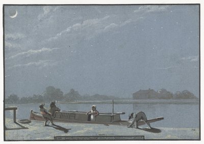 Arrival of the Weesper Boat at the Buiten Amstel (diary, November 19) by Christiaan Andriessen