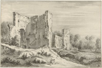 Ruins of the Castle at Egmond aan den Hoef by Christiaan Josi