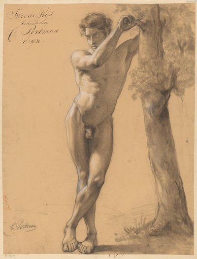 Standing Male Nude, Seen from the Front (2nd Prize 1820) by Christiaan Julius Lodewijk Portman