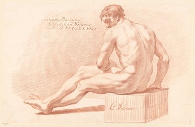 Seated Male Nude, Seen from the Side (3rd prize 1778) by Christiaan Welmeer