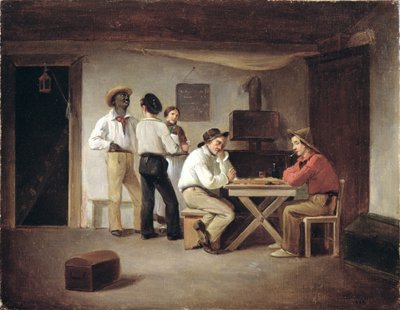 Sailors Playing a Board Game in a Tavern by Christian Andreas Schleisner