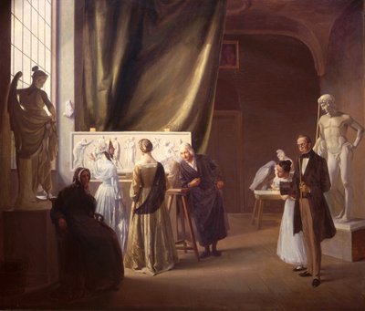 The Studio of Bertel Thorvaldsen (1770-1844) by Christian Bang