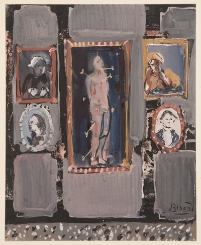 Saint Sebastien on grey background, c. 1935-1945 by Christian Bérard