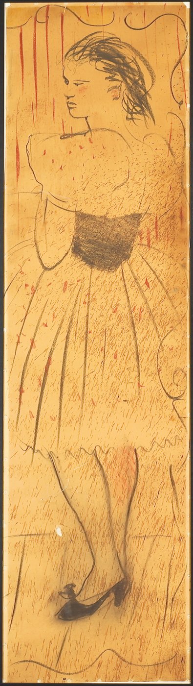 Triptych (drawing of a lovers