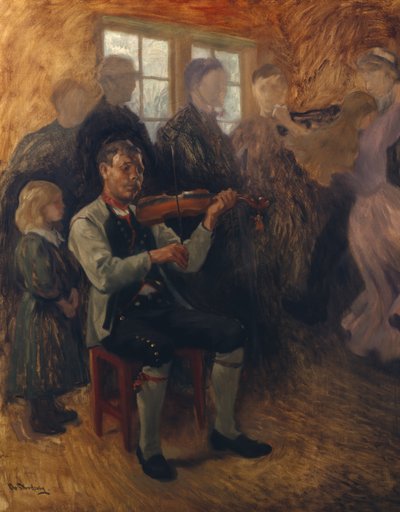 A Numedals fiddler by Christian Eriksen Skredsvig