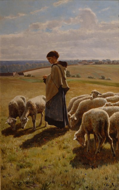 October Morning at Grez by Christian Eriksen Skredsvig