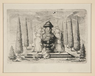 Mourning Representation for the Member of a Noble Family with Allegorical Figures of Faith and Love by Christian Fritzsch
