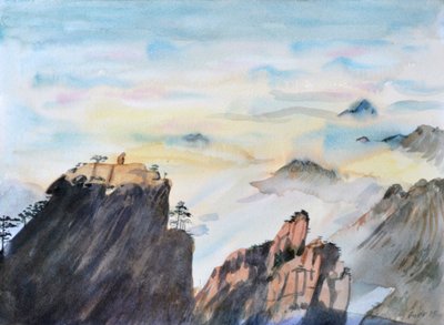 Stone Monkey Gazing Over a Sea of Clouds by Christian Furr