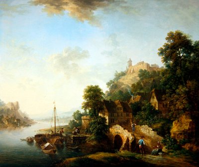 A View of the Village of Braubach by Christian Georg I Schutz