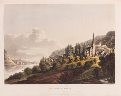 Bingen. From: A Picturesque Tour along the Rhine, 1820 by Christian Georg Schütz the Younger