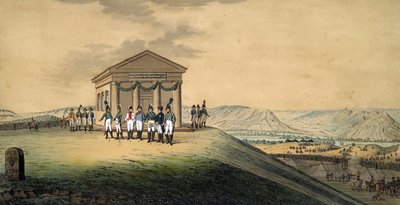 The Visit of Napoleon and Alexander I to the Battlefield of Jena by Christian Gottfried Geissler