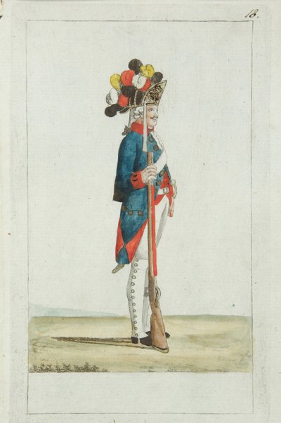 Grenadier of the Preobrazhensky Regiment by Christian Gottfried Heinrich Geissler