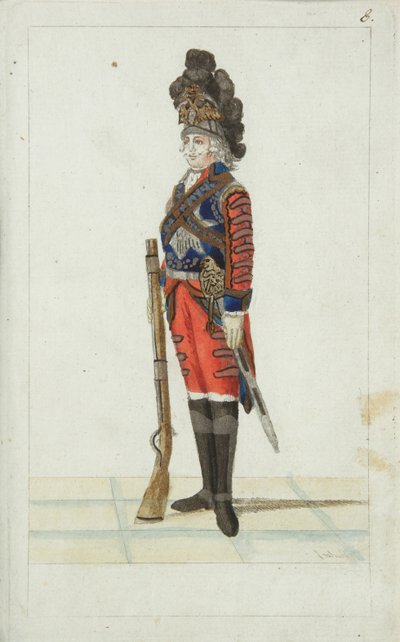 Officer of the Life Guards Cavalry Regiment, 1793 by Christian Gottfried Heinrich Geissler