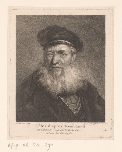 Old Man with Beret and Beard by Christian Gottfried Schultze
