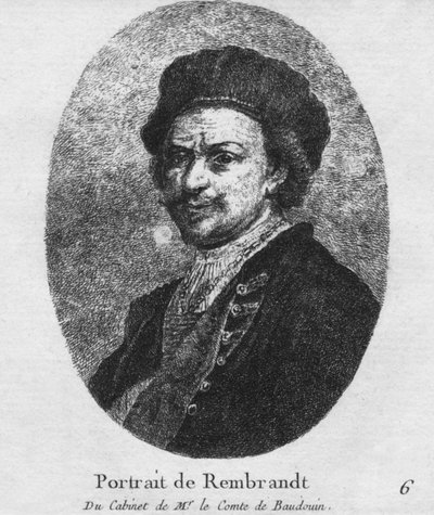 Portrait of Rembrandt - From the Cabinet of Mr. le Comte de Baudouin by Christian Gottfried Schultze