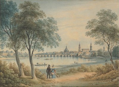 View of Dresden from the West by Christian Gottlob Hammer