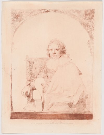 Portrait of a Man in an Armchair, from Collection of Imitations of Drawings after the Principal Dutch and Flemish Masters by Christian Josi