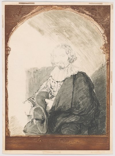 Portrait of a Man in an Armchair, from Collection of Imitations of Drawings after the Principal Dutch and Flemish Masters by Christian Josi