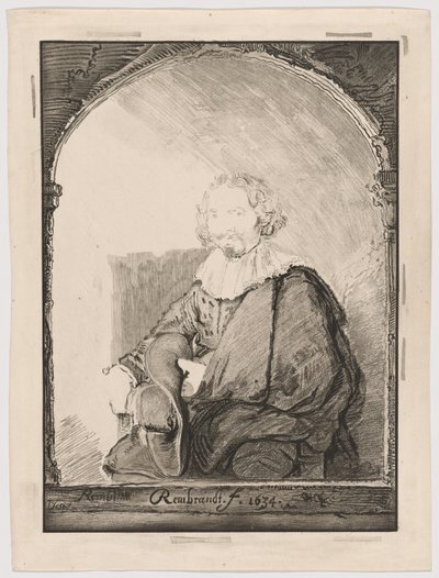 Portrait of a Man in an Armchair, from Collection of Imitations of Drawings after the Principal Dutch and Flemish Masters by Christian Josi