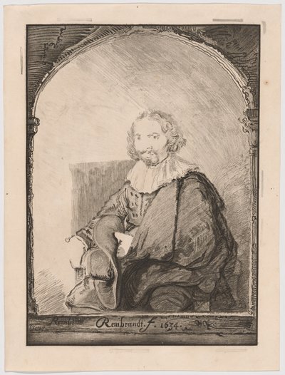 Portrait of a Man in an Armchair, from Collection of Imitations of Drawings after the Principal Dutch and Flemish Masters by Christian Josi