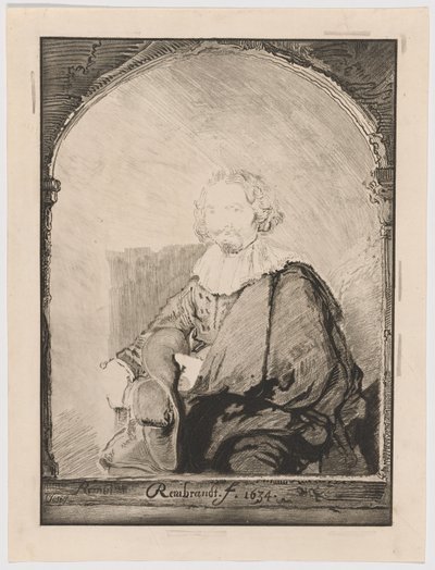 Portrait of a Man in an Armchair, from Collection of Imitations of Drawings after the Principal Dutch and Flemish Masters by Christian Josi