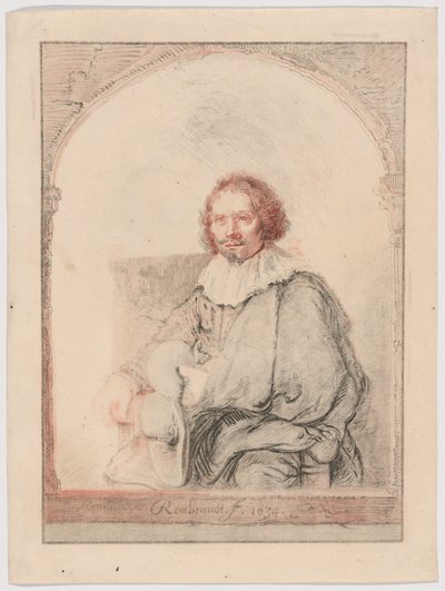Portrait of a Man in an Armchair, from Collection of Imitations of Drawings after the Principal Dutch and Flemish Masters by Christian Josi
