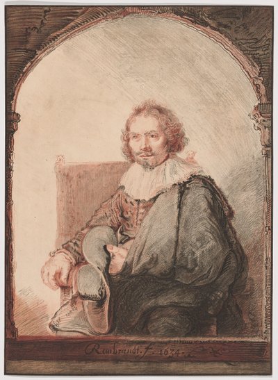 Portrait of a Man in an Armchair, from Collection of Imitations of Drawings after the Principal Dutch and Flemish Masters by Christian Josi