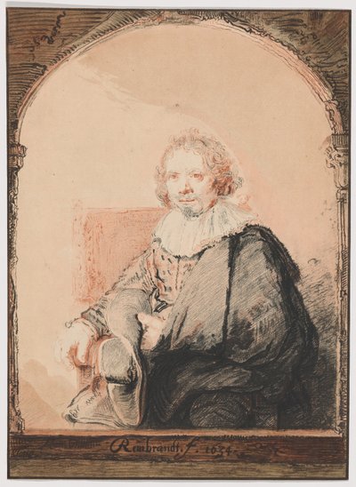 Portrait of a Man in an Armchair, from Collection of Imitations of Drawings after the Principal Dutch and Flemish Masters by Christian Josi