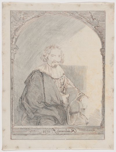 Study for Portrait of a Man in an Armchair, from Collection of Imitations of Drawings after the Principal Dutch and Flemish Masters by Christian Josi