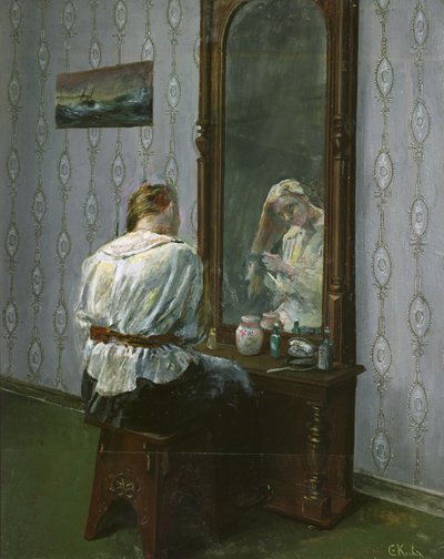 In Front of the Mirror by Christian Krohg