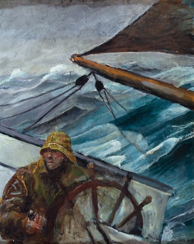 Mate at the Helm by Christian Krohg