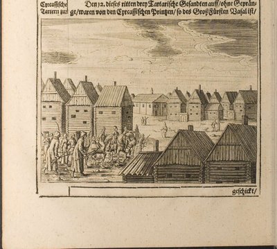 Moscow Illustration from Travels to the Great Duke of Muscovy and the King of Persia by Adam Olearius by Christian Lorenzen Rothgiesser