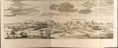 Narva Illustration from Travels to the Great Duke of Muscovy and the King of Persia by Adam Olear by Christian Lorenzen Rothgiesser