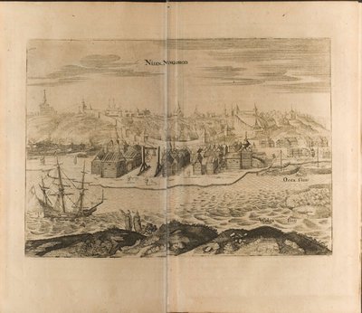 Nizhny Novgorod Illustration from Travels to the Great Duke of Muscovy and the King of Persia by Christian Lorenzen Rothgiesser