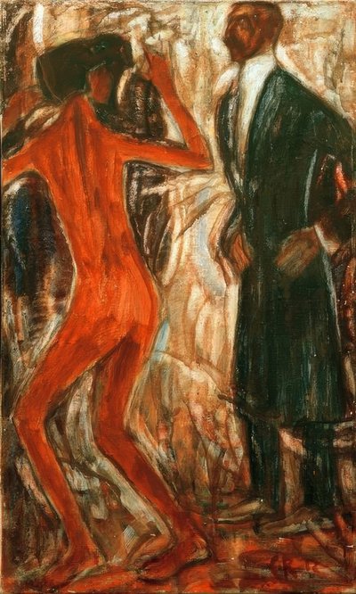 Man in Tailcoat and Dancer by Christian Rohlfs