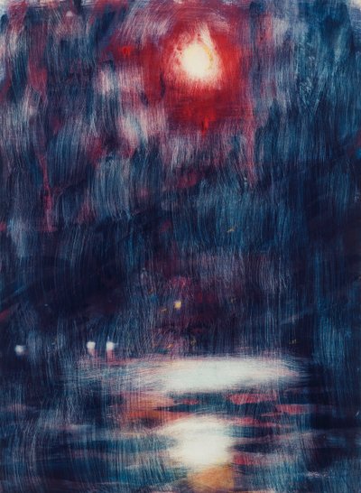 Moonlight on Lake Maggiore by Christian Rohlfs