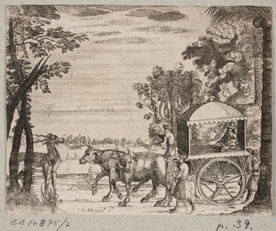 Ox Cart with a European Traveler by Christian Rothgiesser
