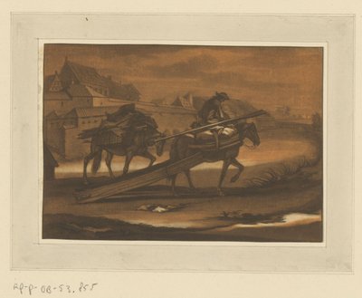 Rider with Two Pack Horses (series title: Riders, Horses, and Battles) by Christian Rugendas