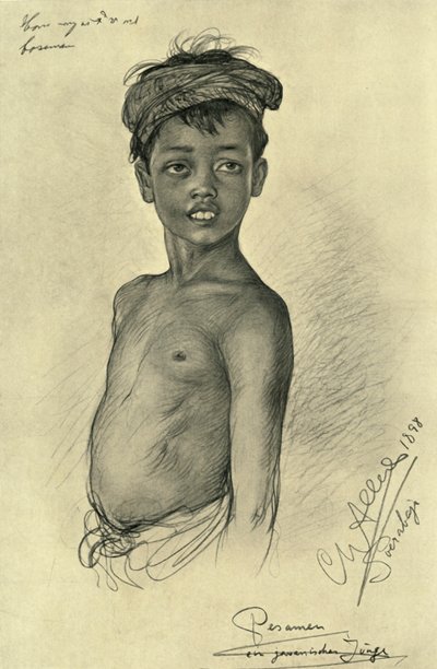 Pesamen - a Javanese Boy from Surabaya, Java by Christian Wilhelm Allers